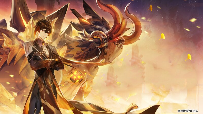 Young Man with Dragon — Gold