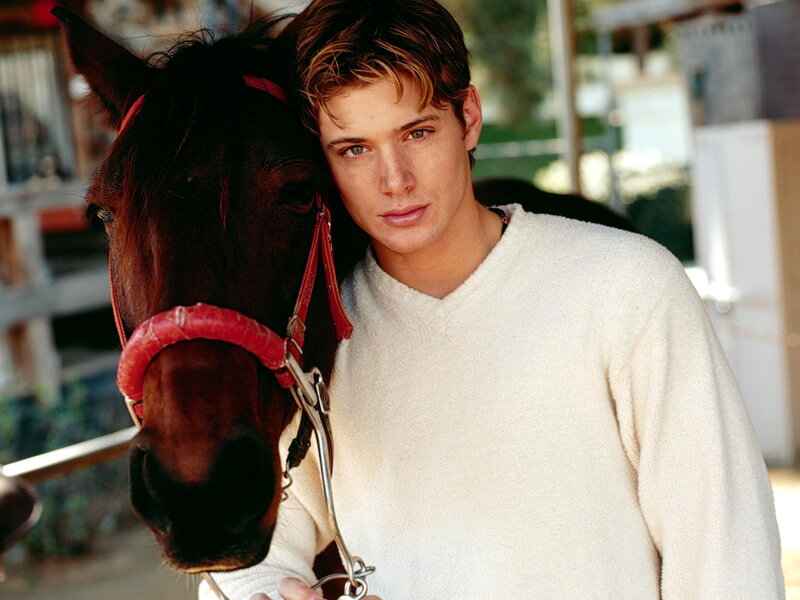 Young Man with Horse — White