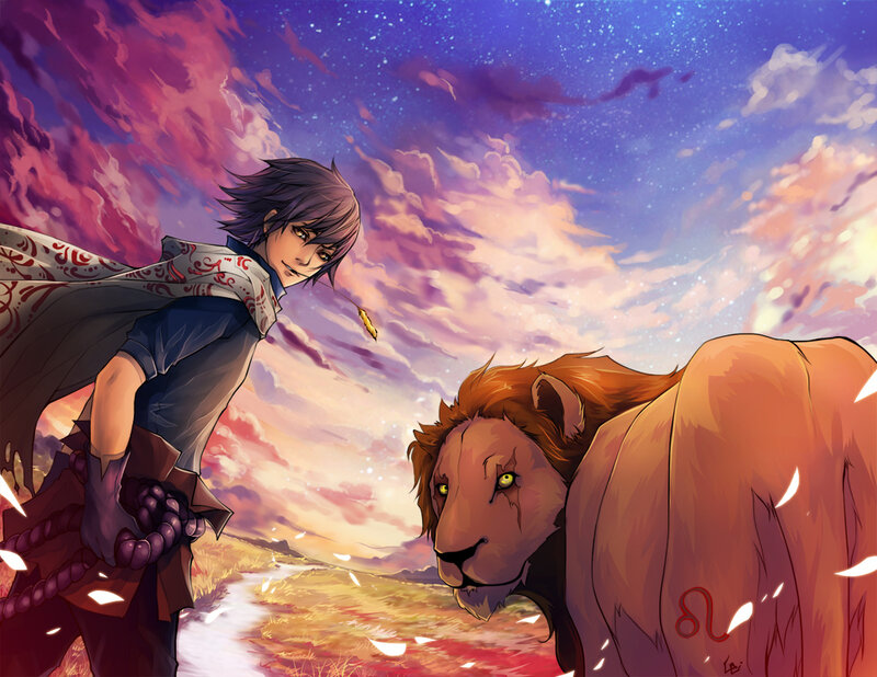 Young Man with Lion