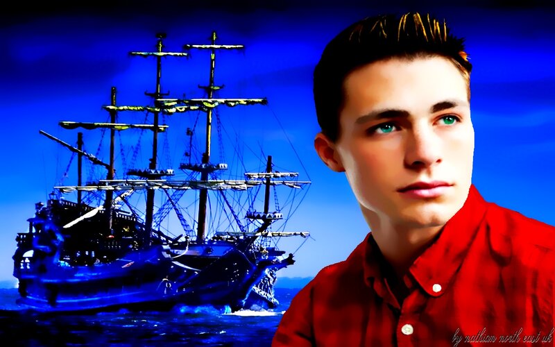Young Man with Ship — Blue