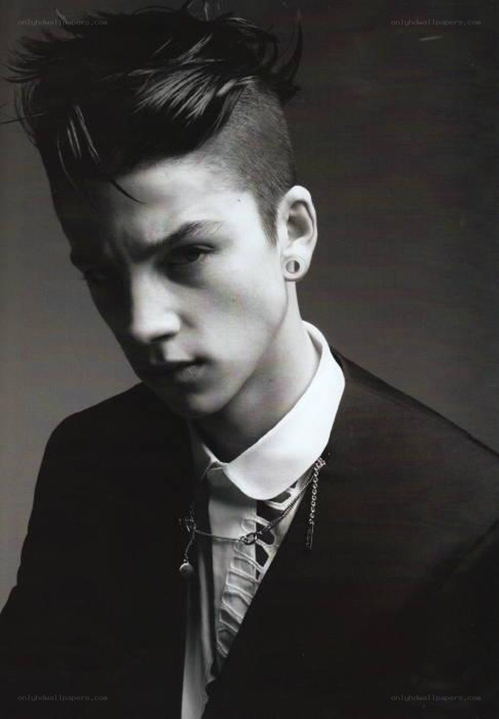 young man with styled hair