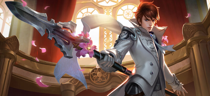 Young Man with Sword — White