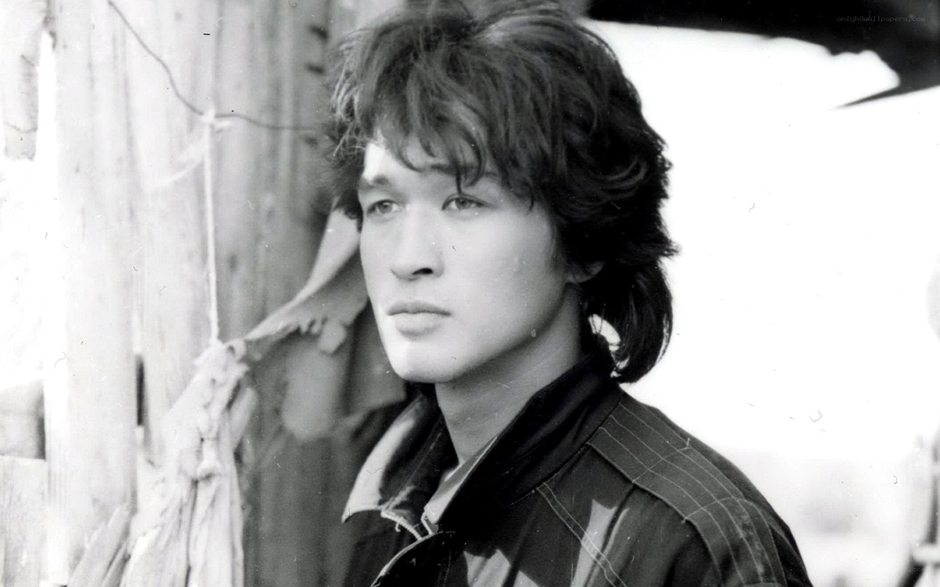 young man with wavy hair
