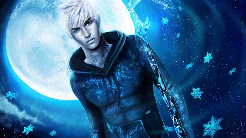 Young Man with White Hair — Blue