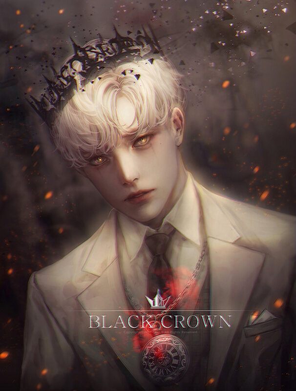 Young Man with White Hair — Dramatic
