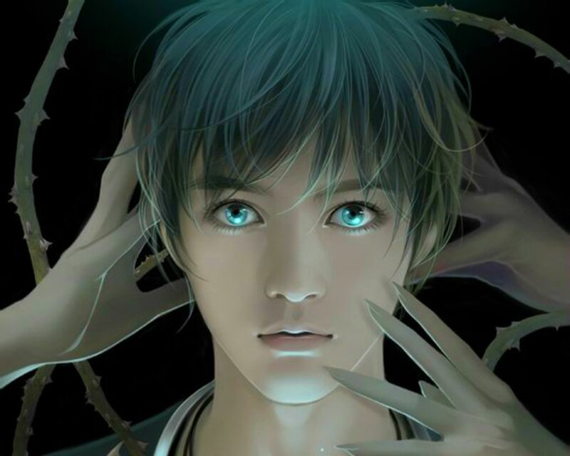 Young Person with Blue Eyes — Dramatic