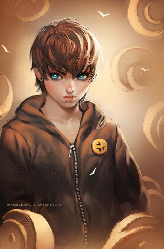 young person with blue eyes