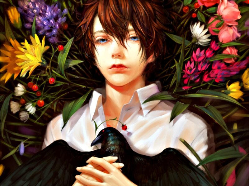 Young Person with Crow