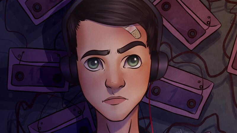 Young Person with Headphones