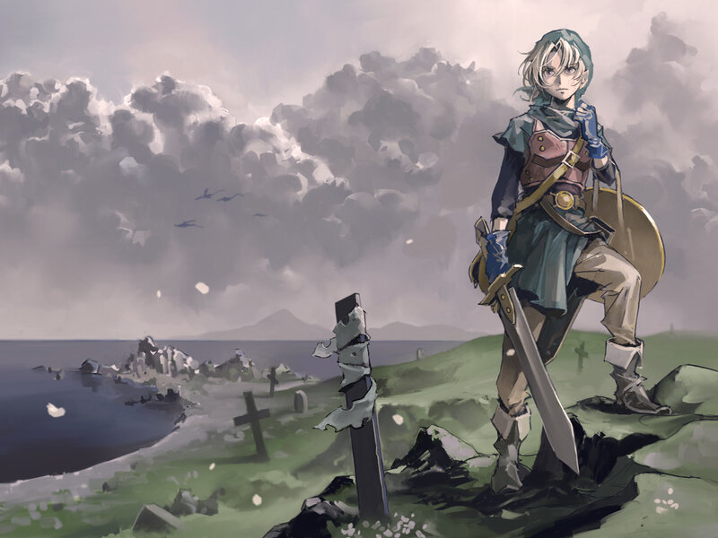 Young Warrior on Hill