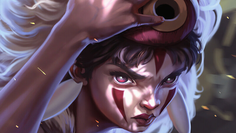 Young Warrior with Red Face Paint
