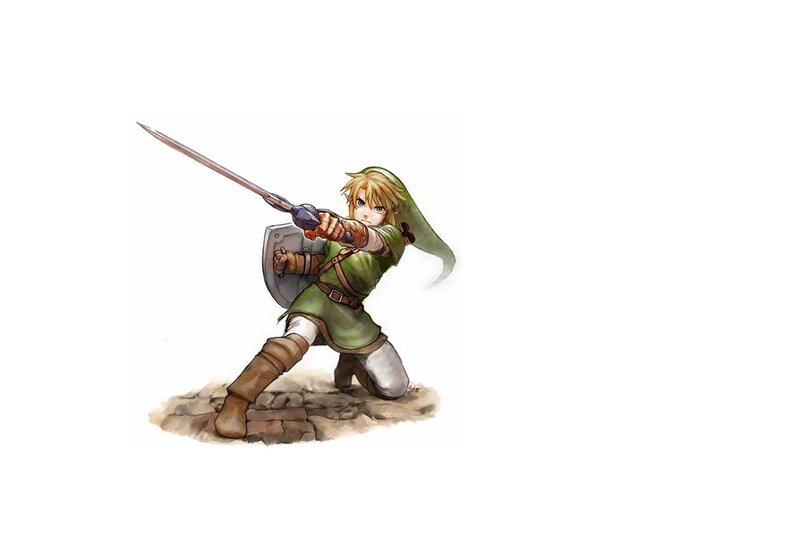 Young Warrior with Sword — Green
