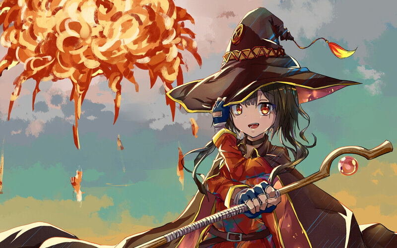 Young Witch with Staff — Brown