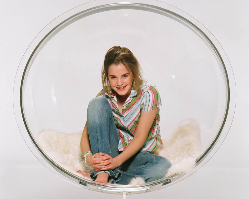 Young Woman in Bubble Chair