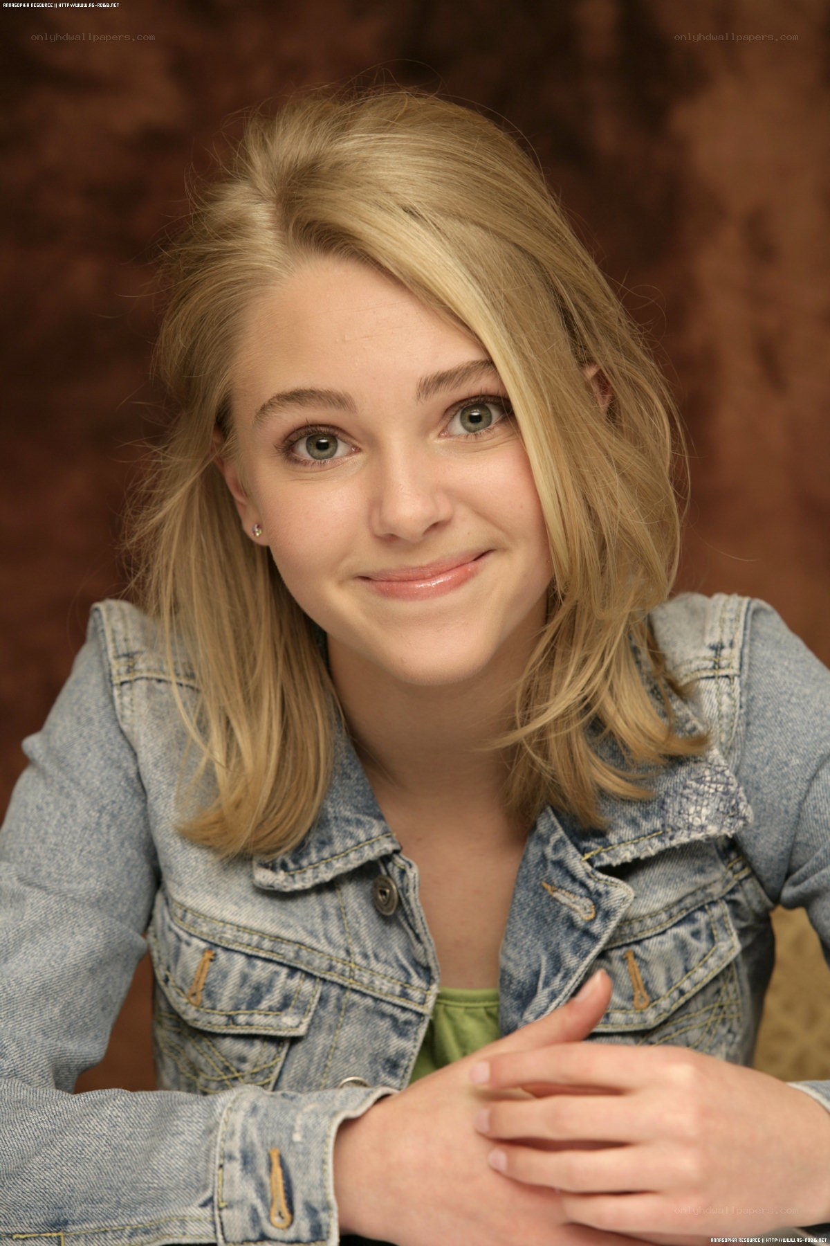 young woman in denim jacket