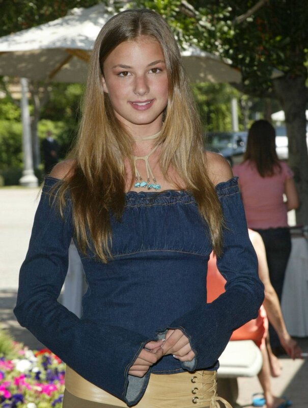Young woman in denim top