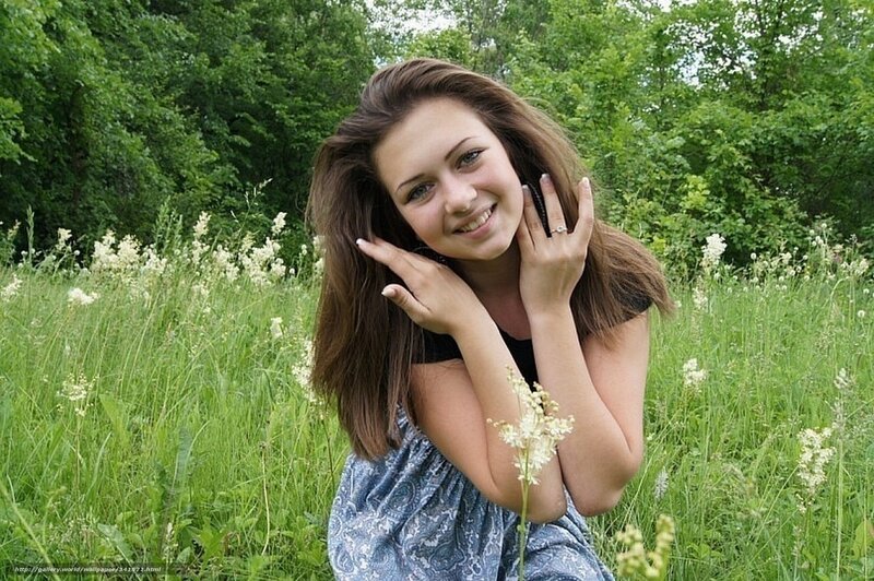 Young Woman in Field — Green