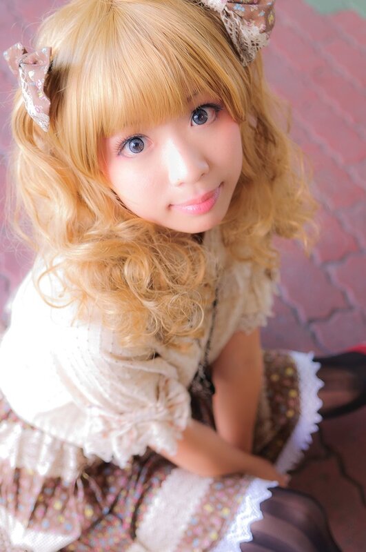 Young Woman in Lolita Dress