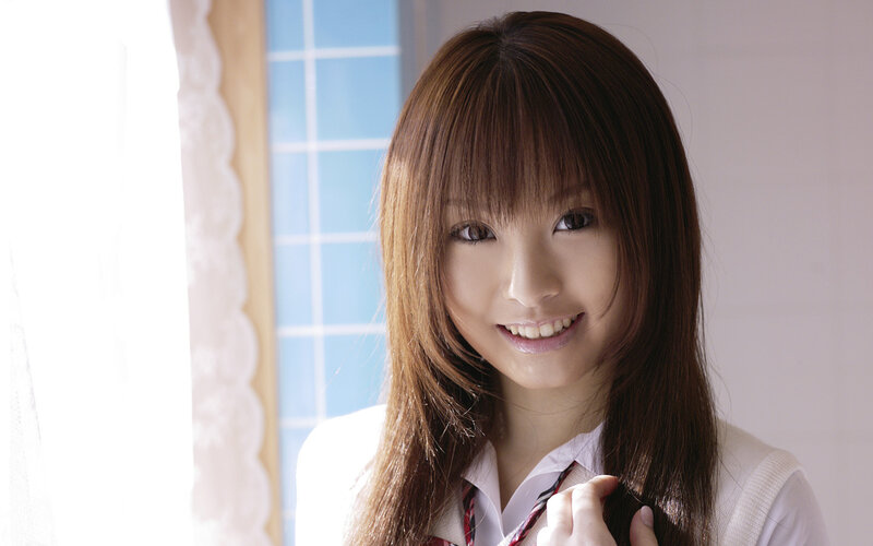 young woman in school uniform