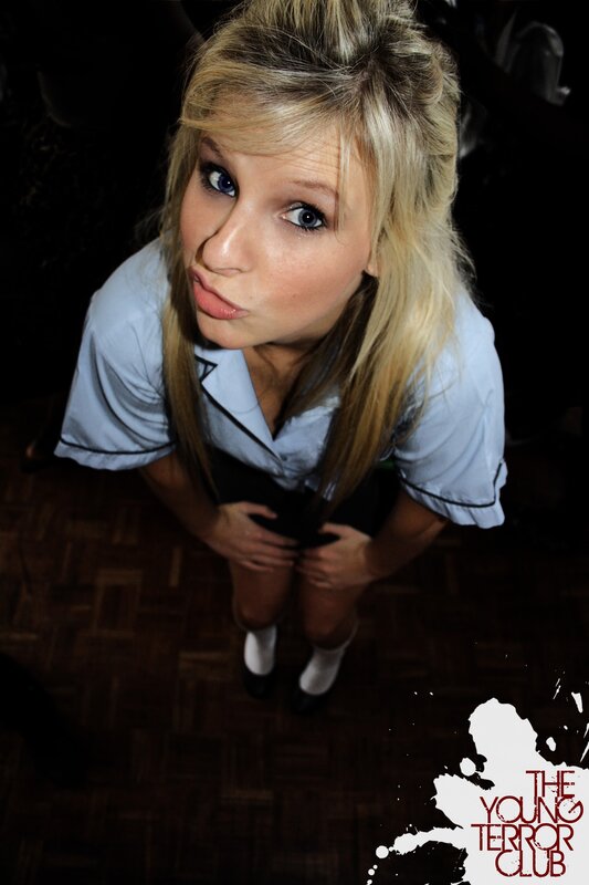 young woman in school uniform