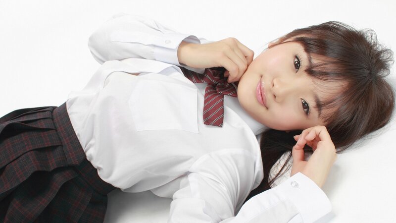 Young Woman in School Uniform — White, Calm, Photograph, School Uniform