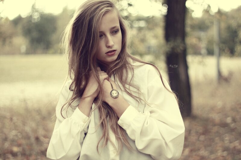 Young Woman in White Shirt