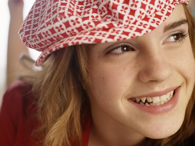 Young Woman Smiling — Red
