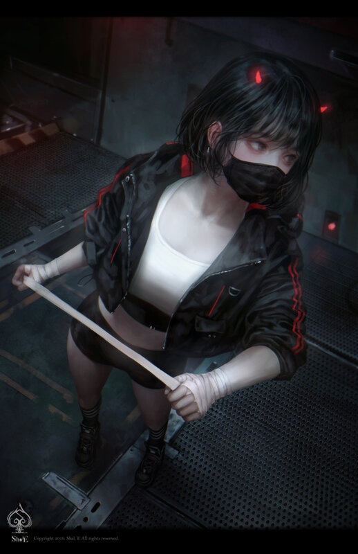 Young Woman with Bat
