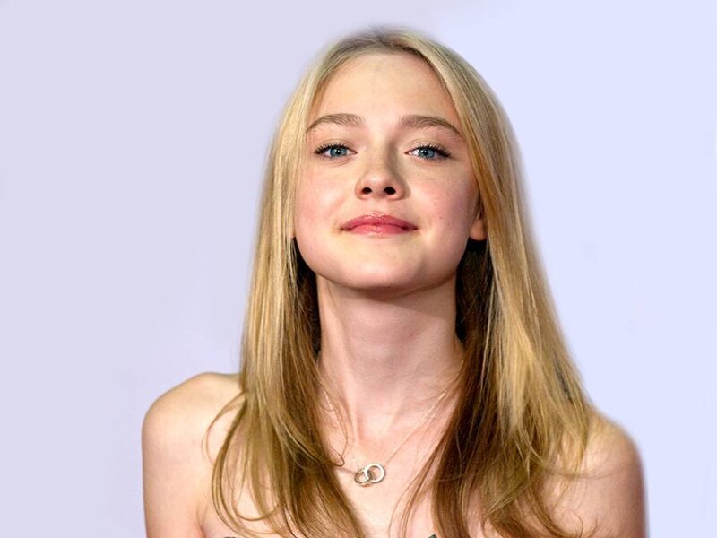 Young Woman with Blonde Hair — Light Purple