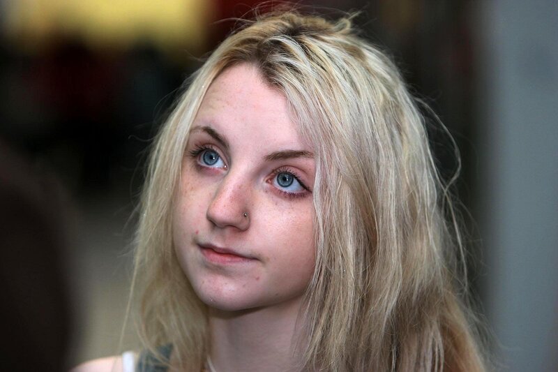 young woman with blonde hair
