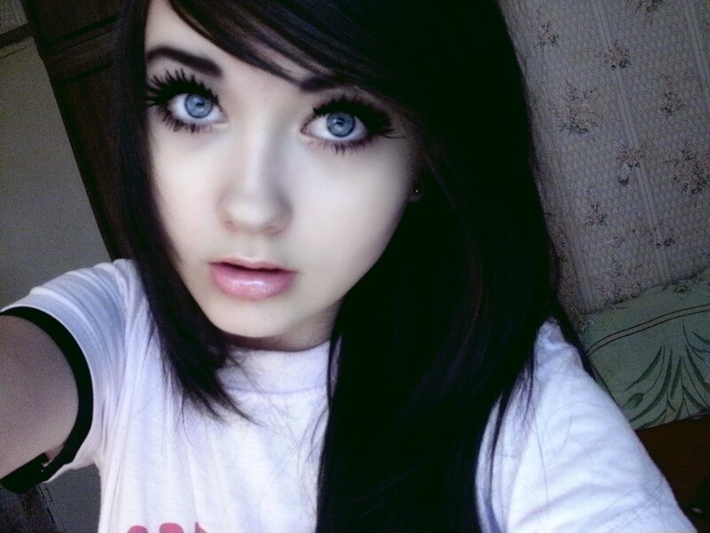 young woman with blue eyes