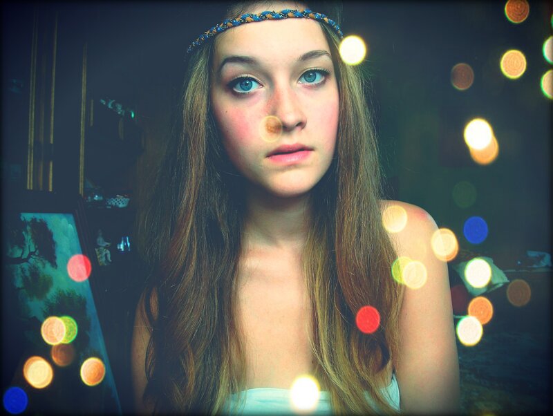 Young Woman with Blue Eyes — Dreamy