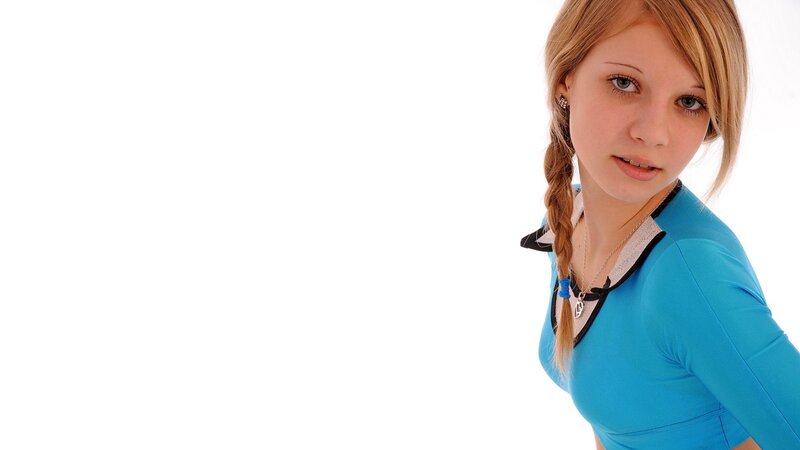 young woman with braided hair