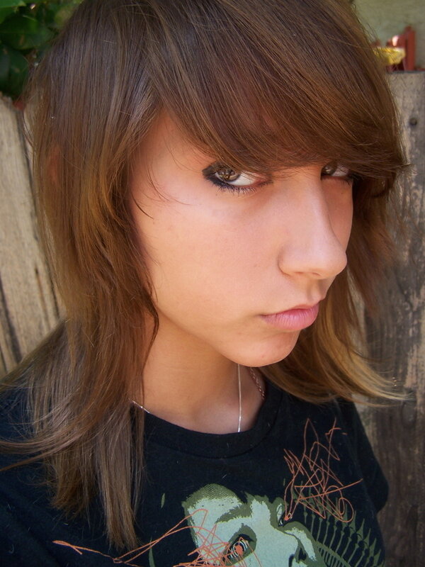 young woman with brown hair