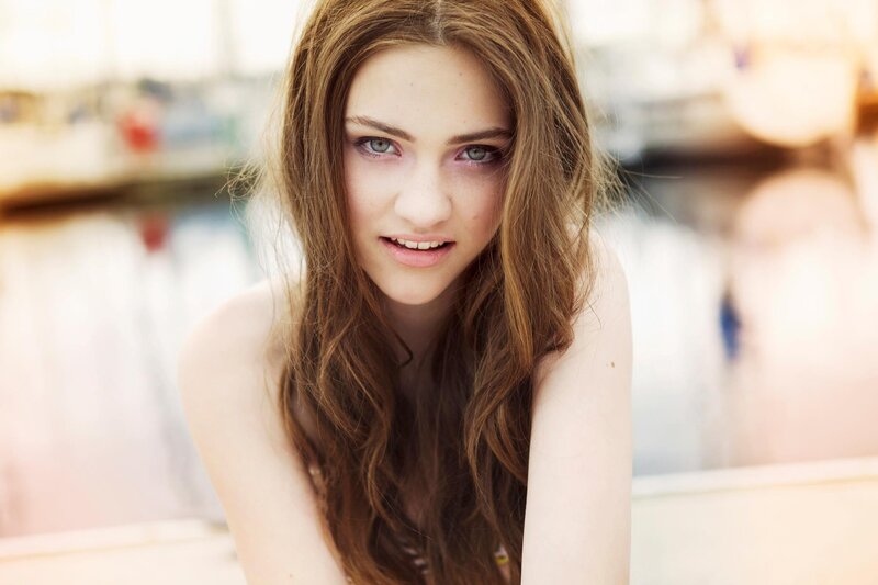 Young Woman with Brown Hair — Calm, Afternoon, Photograph, Eyes, Outdoor