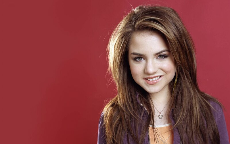 Young Woman with Brown Hair — Red