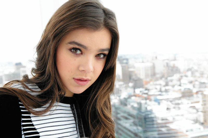young woman with city view