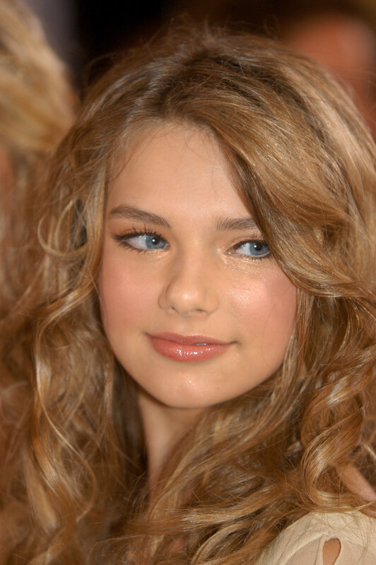 young woman with curly hair