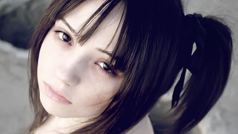 young woman with dark hair