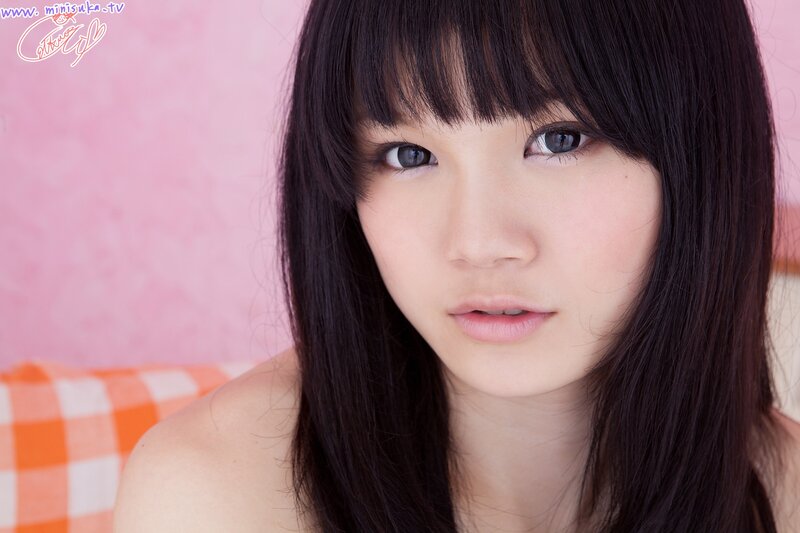 Young Woman with Dark Hair — Pink