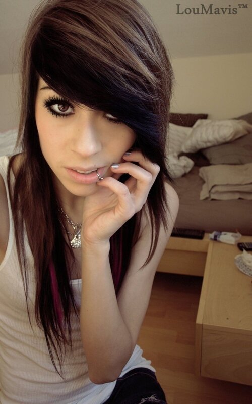 young woman with dark hair