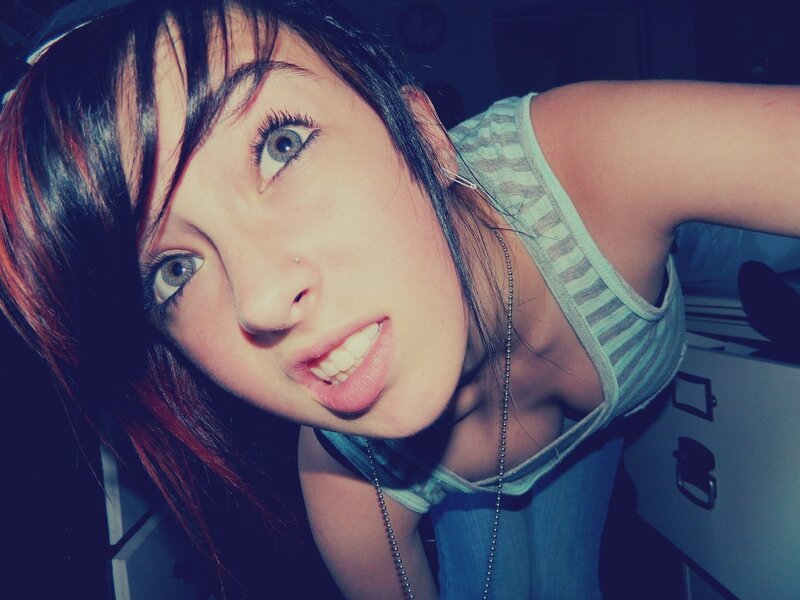Young Woman with Dyed Hair — Blue