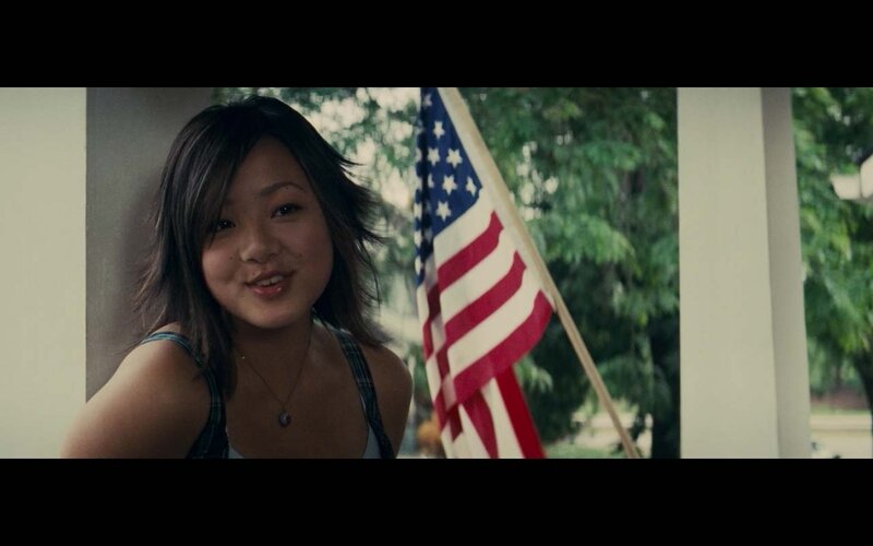 Young Woman with Flag