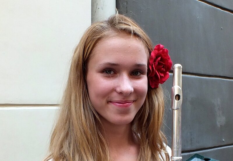 Young Woman with Flute