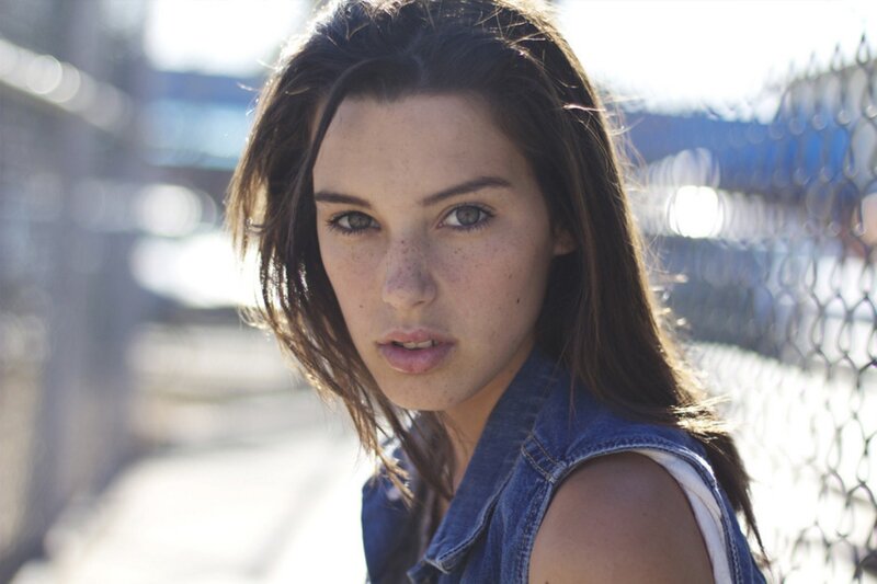 Young Woman with Freckles — Blue, Neutral