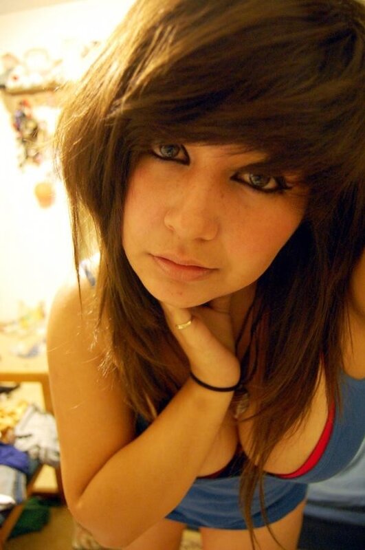 young woman with long hair