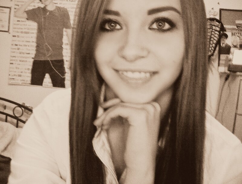 Young Woman with Long Hair — Brown, Neutral, Photograph, Bed Frame