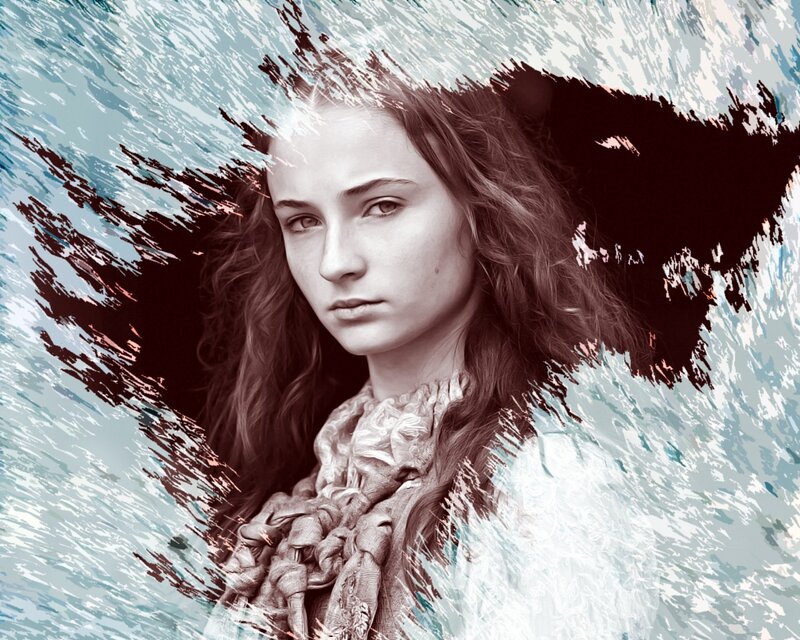 Young Woman with Long Hair — White, Dramatic