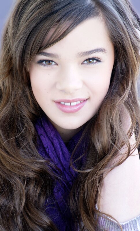 young woman with purple scarf