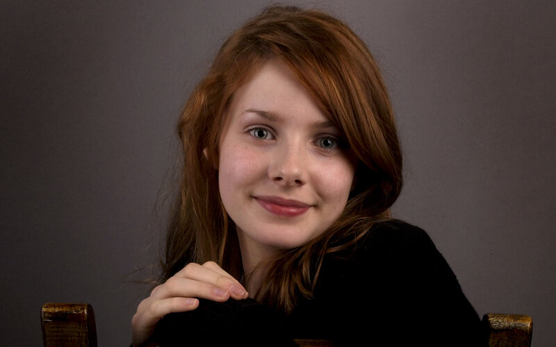 young woman with red hair